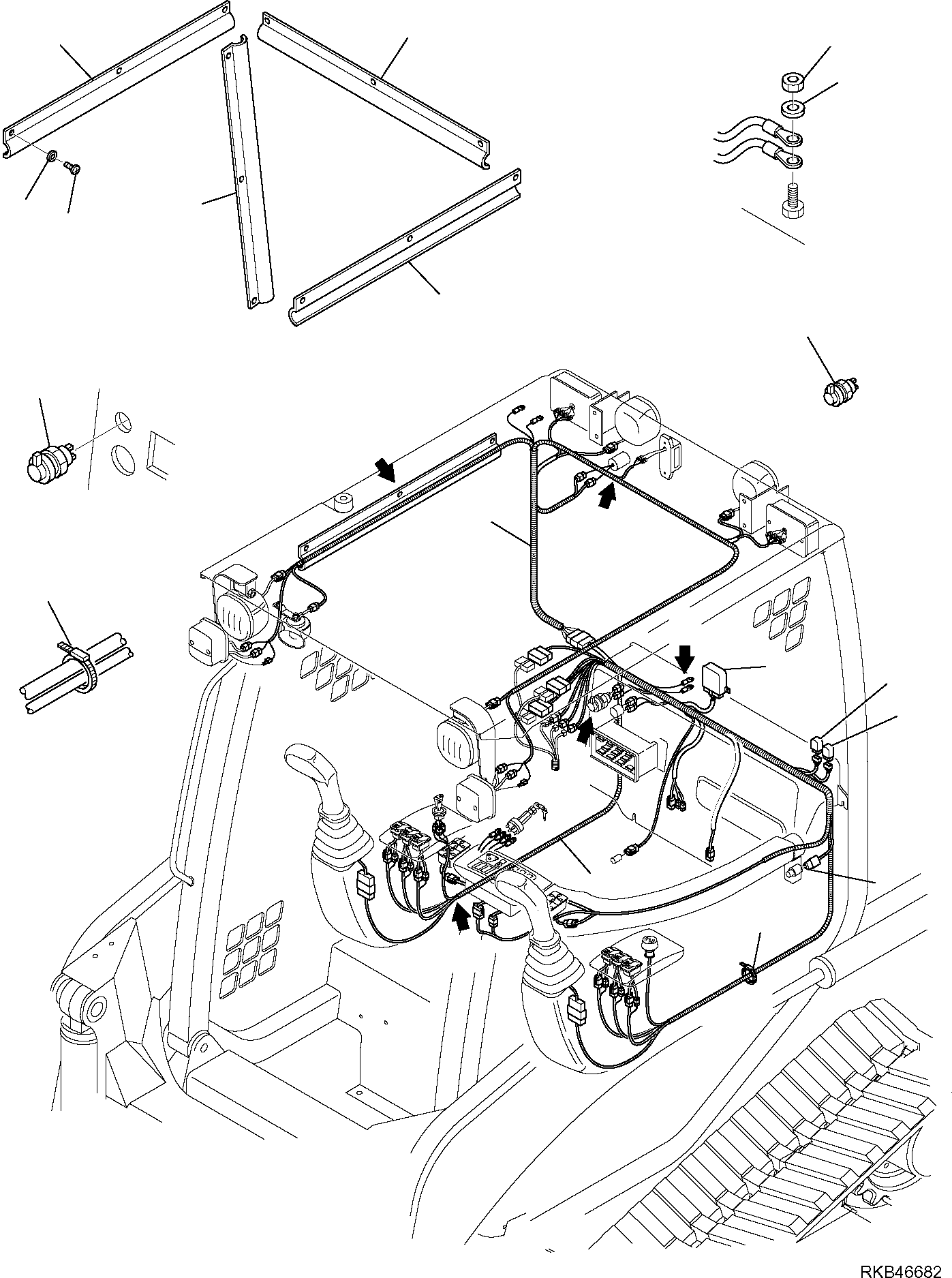 WIRING HARNESS, ROOF LINE, ROAD HOMOLOGATION 37B-06-11231 KOMATSU