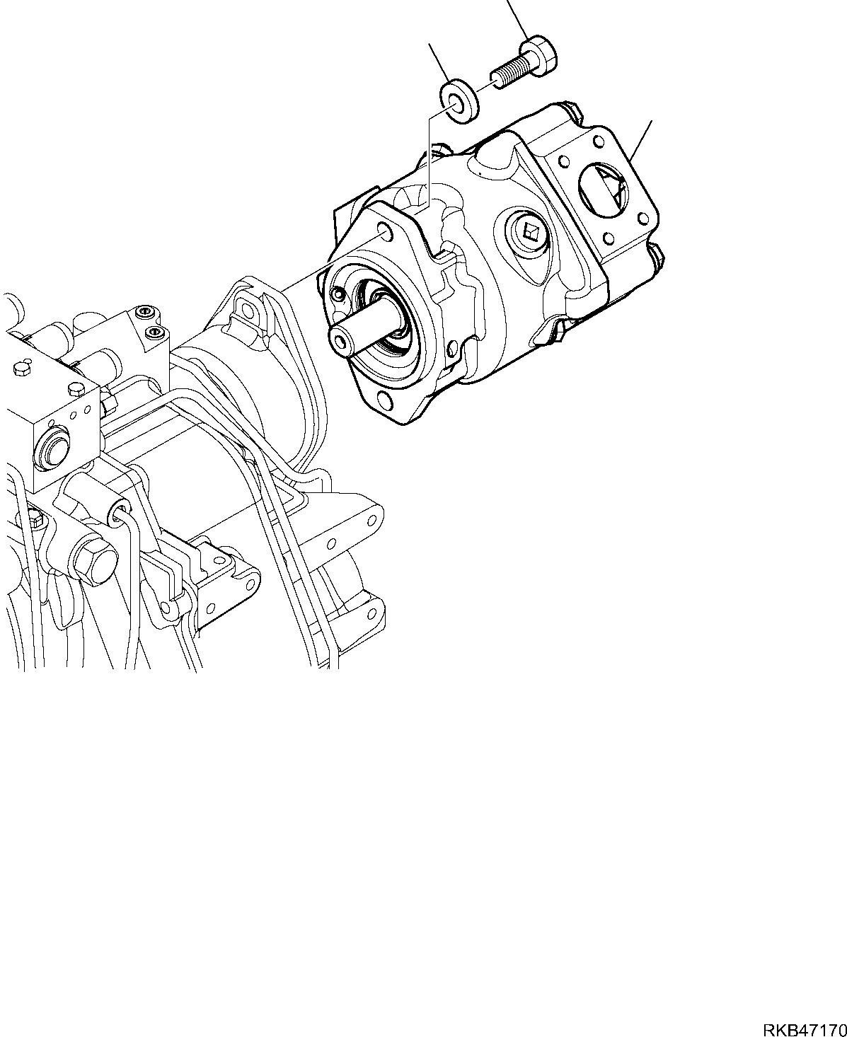HYDRAULIC PUMP, ASSY. 708-1U-00111 KOMATSU