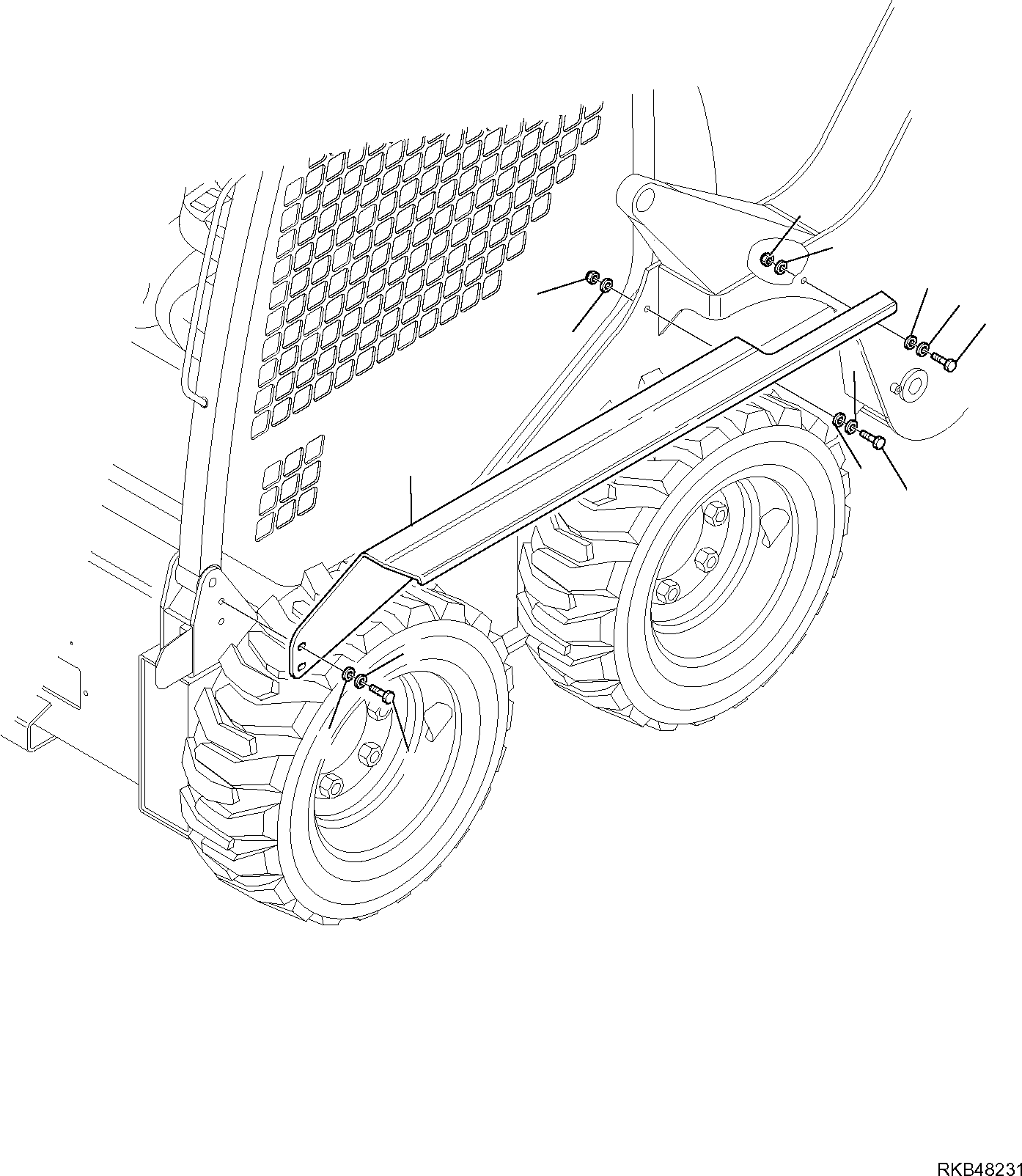 MUDGUARD, L.H. 37C-54-17410 KOMATSU