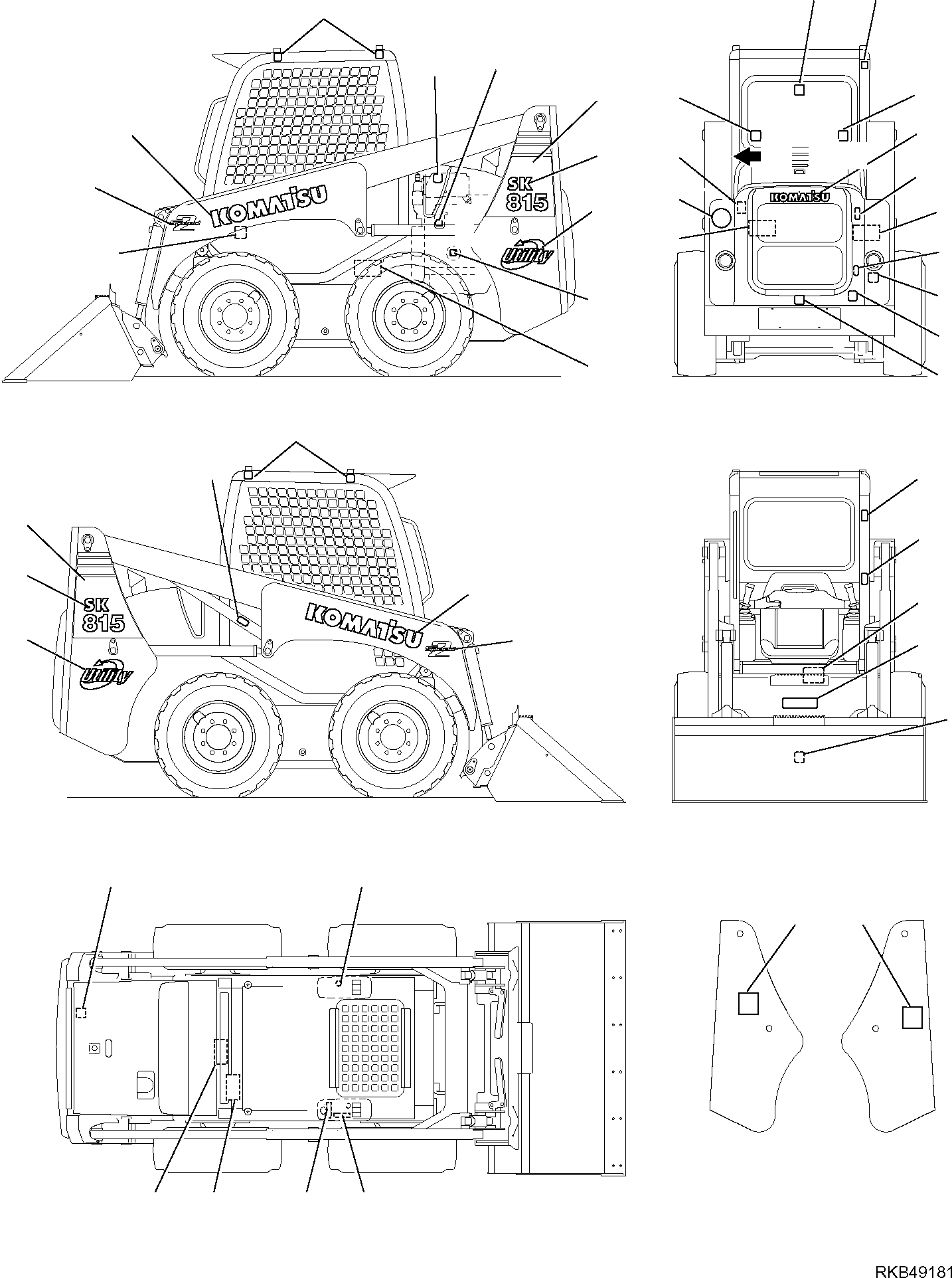 MARK PLATE, LPA 87 37A-98-12540 KOMATSU