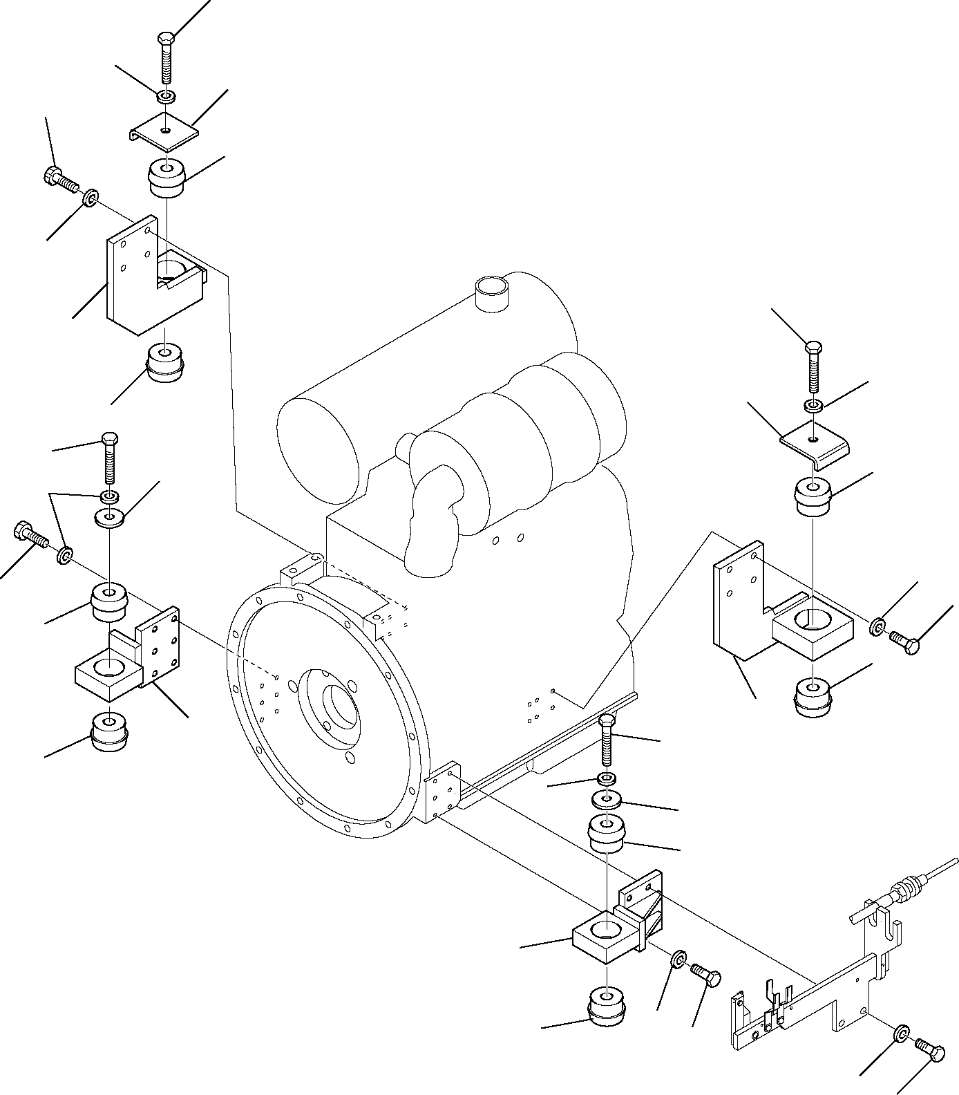 SUPPORT, REAR, L.H. 37B-01-15311 KOMATSU