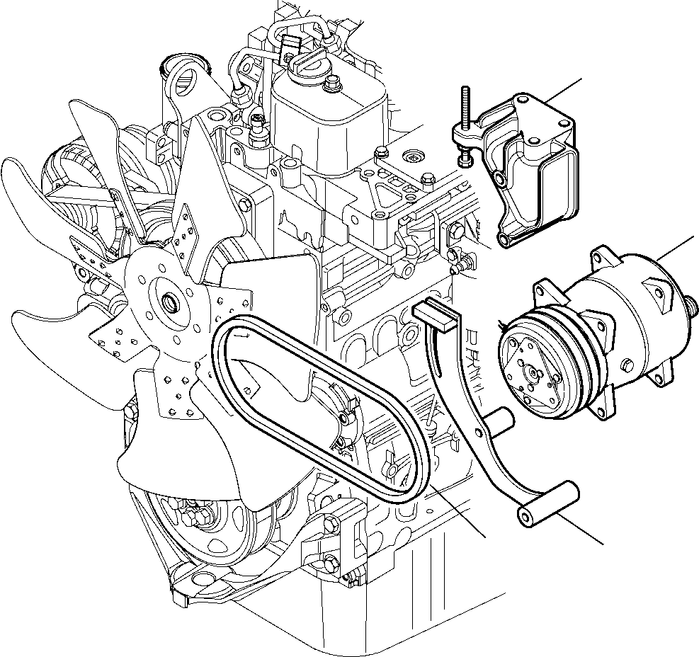 Клиновой ремень 42N-07-11110 KOMATSU
