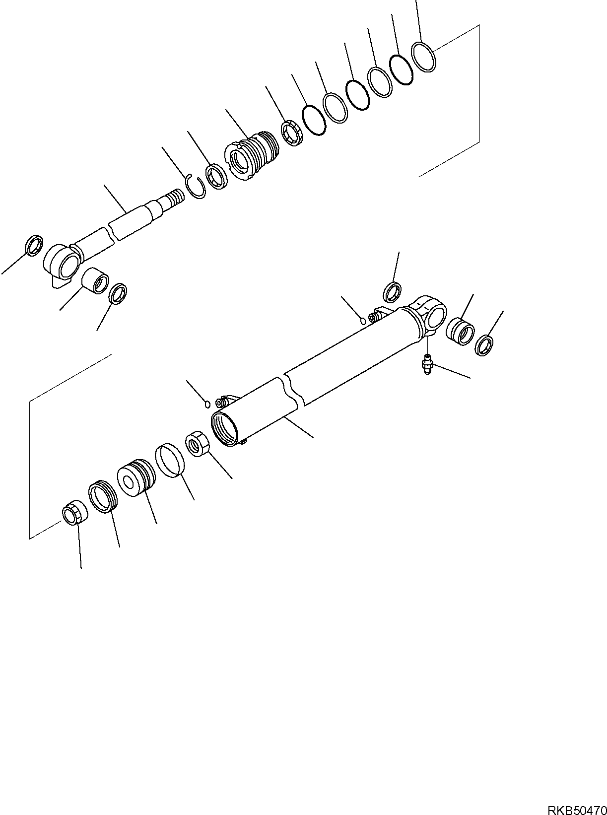 CYLINDER, ASSY. 707-00-0Y370 KOMATSU