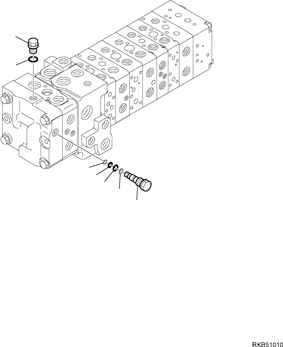 CONTROL VALVE, ASSEMBLY (PPC CONTROLS) (723-1A-15607) KOMATSU
