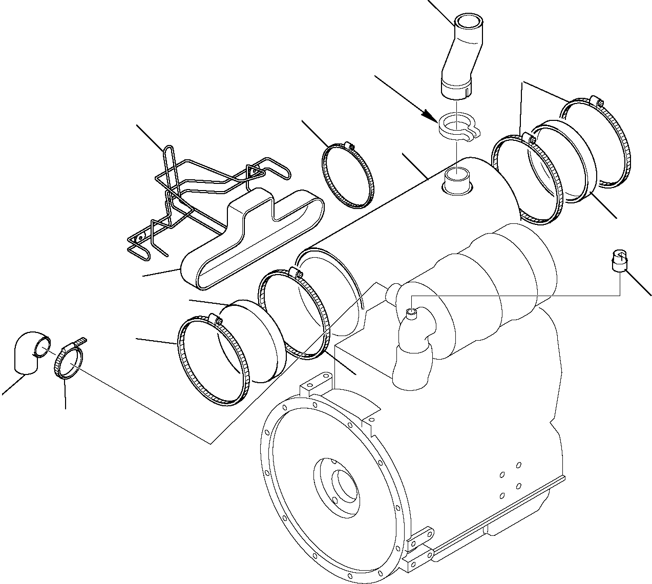 Выпускная труба 37B-01-11450 KOMATSU