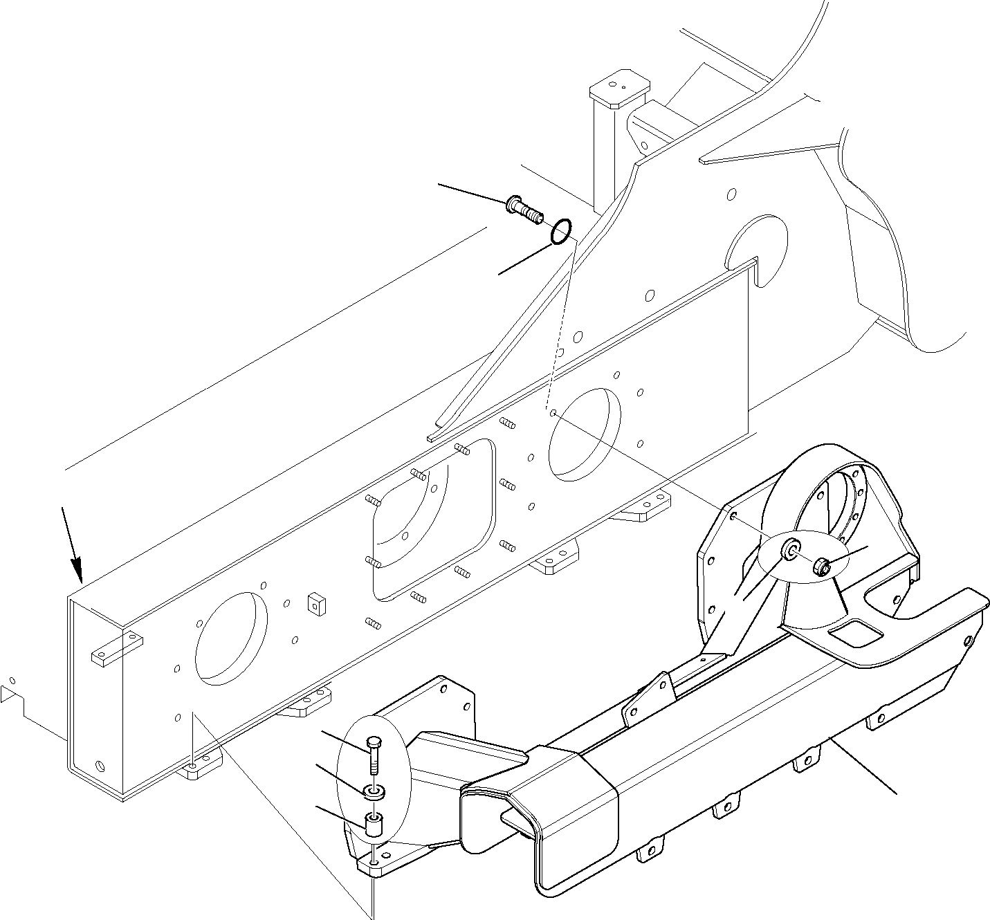 FRAME, ASSEMBLY, L.H. 37C-22-11801 KOMATSU