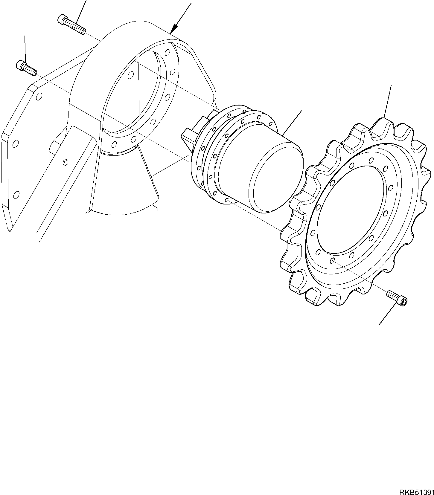 TRAVEL MOTOR, ASSEMBLY (37C-22-11410) KOMATSU