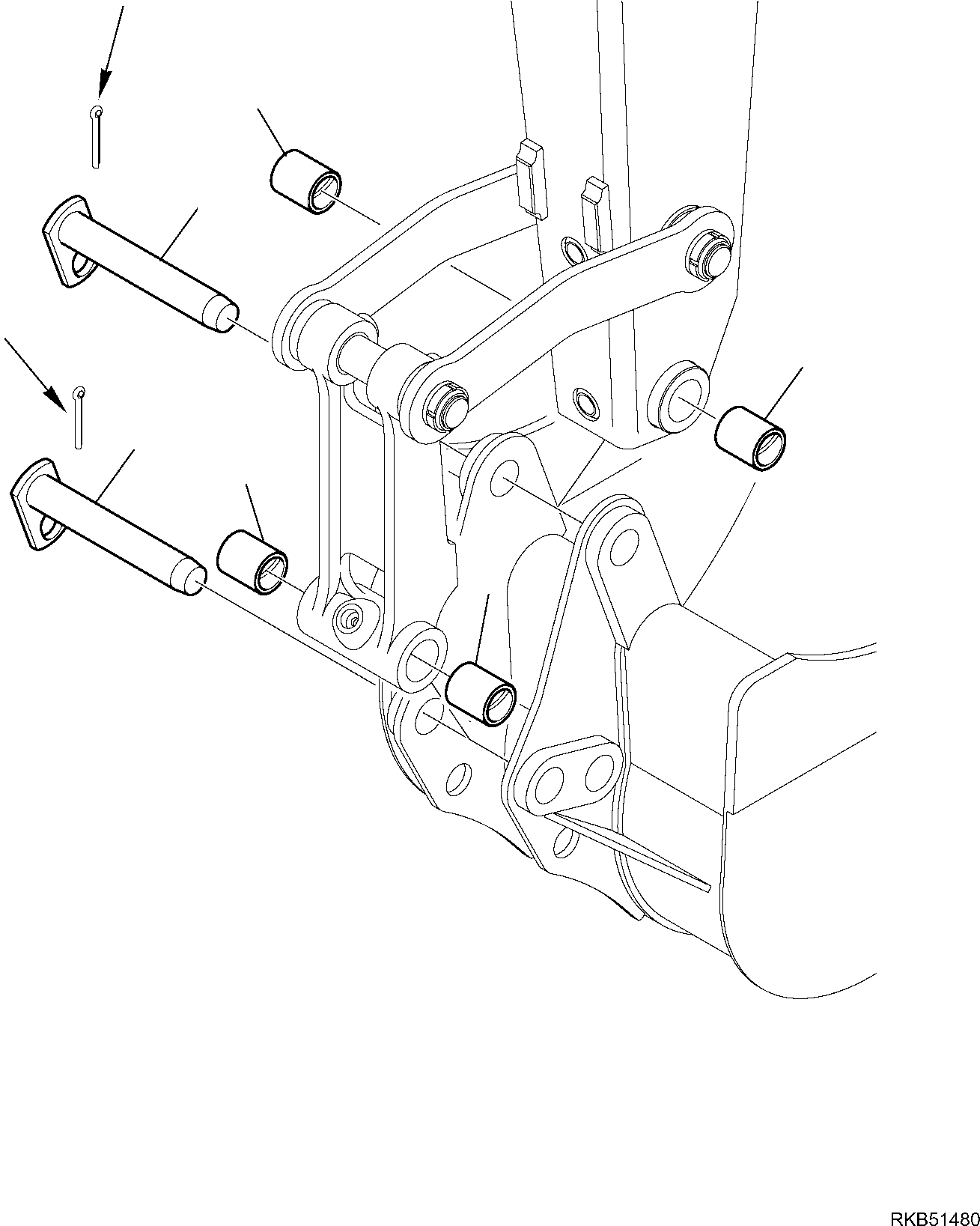 Палец 37B-09-2T080 KOMATSU