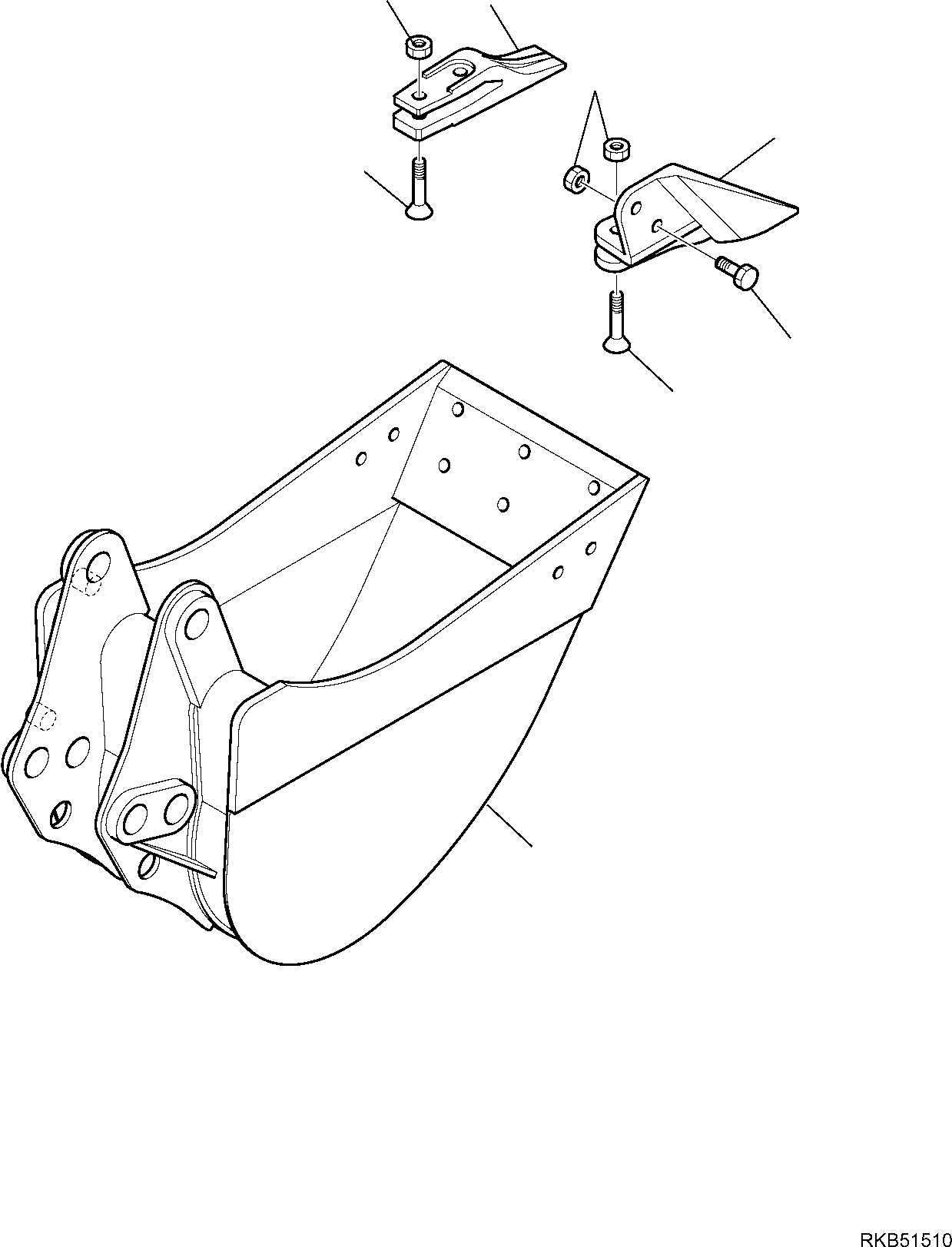 BUCKET, 400 MM 42N-812-1310 KOMATSU