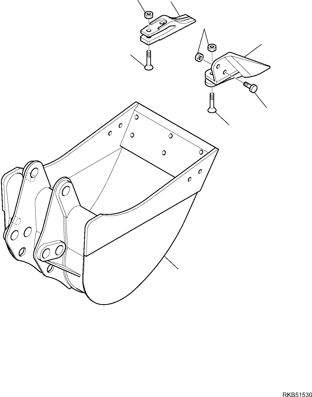 BUCKET, 500 MM 42N-812-1410 KOMATSU
