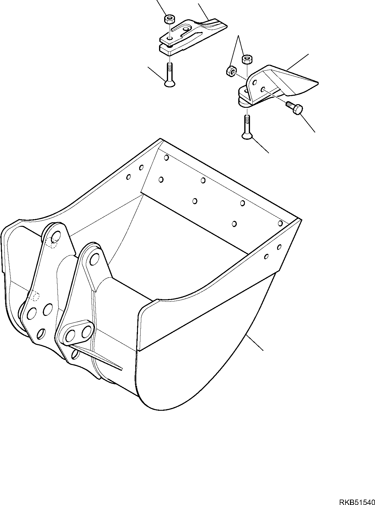 BUCKET, 700 MM 42N-812-1510 KOMATSU