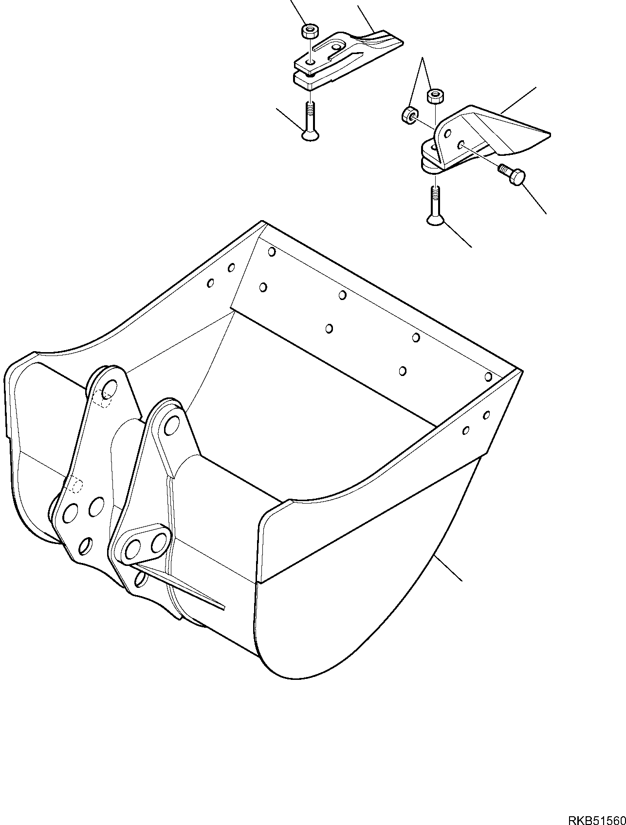 BUCKET, 800 MM 42N-812-1610 KOMATSU