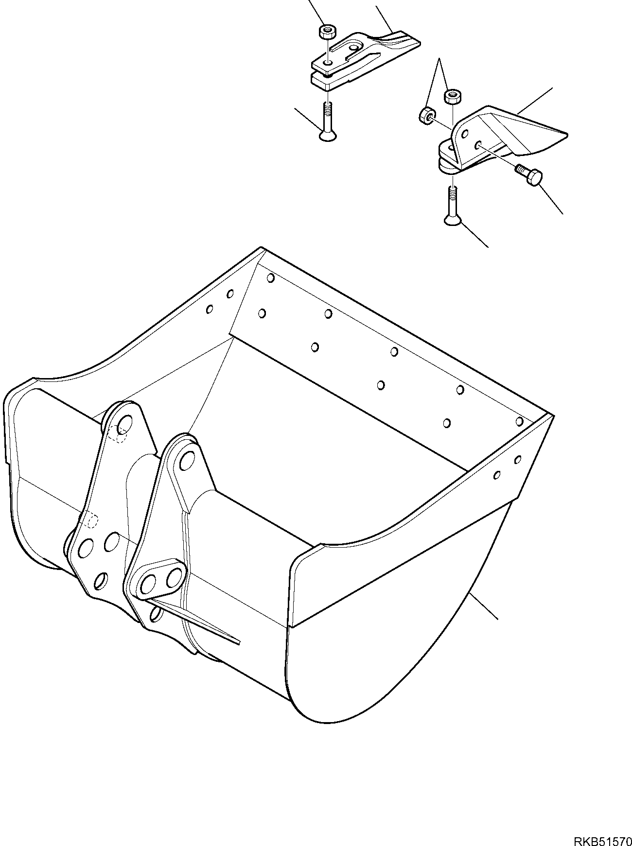 BUCKET, 900 MM 42N-812-1710 KOMATSU