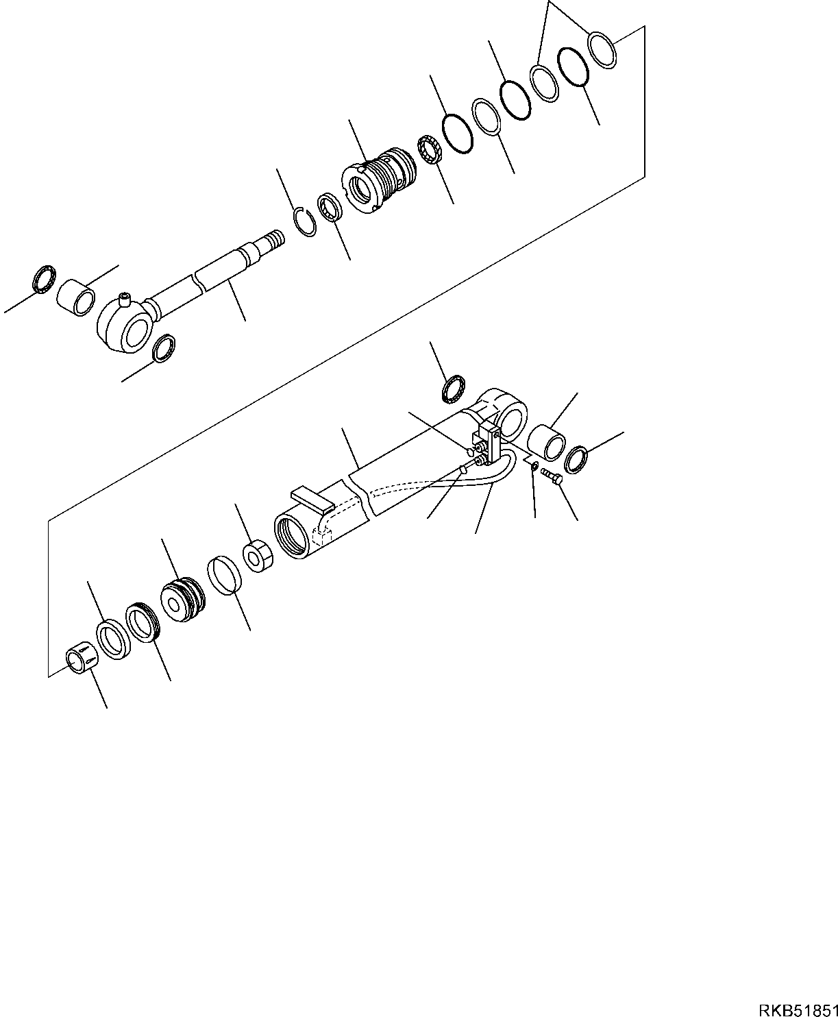 BOOM CYLINDER, ASSEMBLY 707-00-0X210 KOMATSU