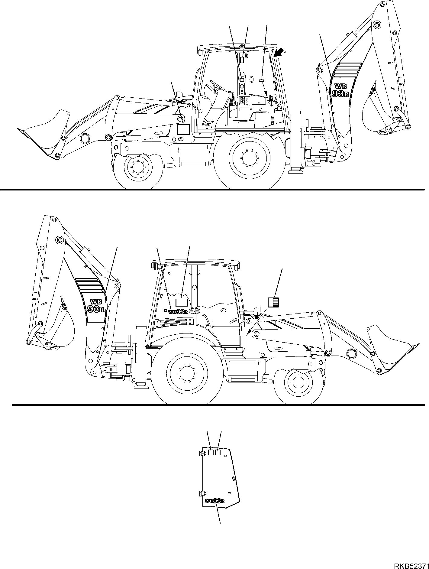 MARK PLATE, DO NOT ENGAGE THE 4WD 42N-93-11120 KOMATSU