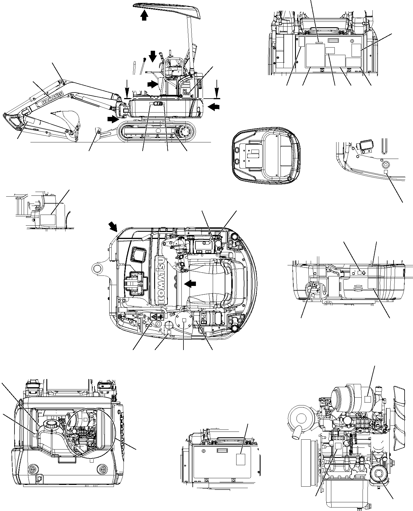 DECAL, PC16R 20W-98-91140 KOMATSU