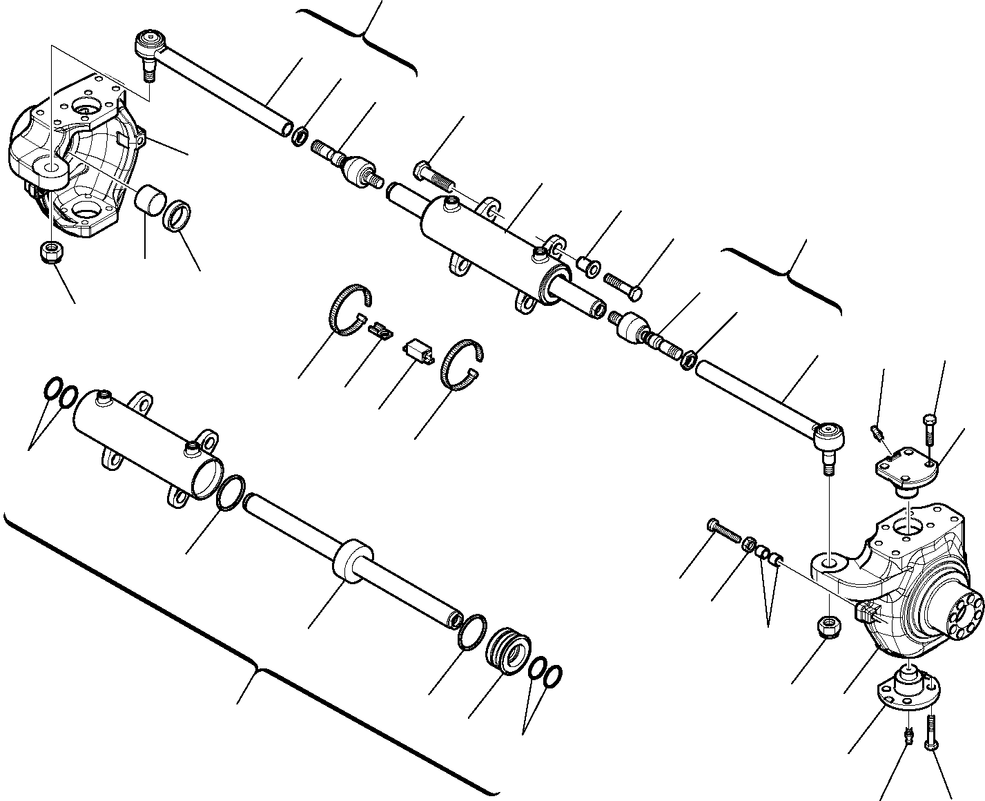 STEERING CYLINDER, ASSEMBLY CA0643143 KOMATSU