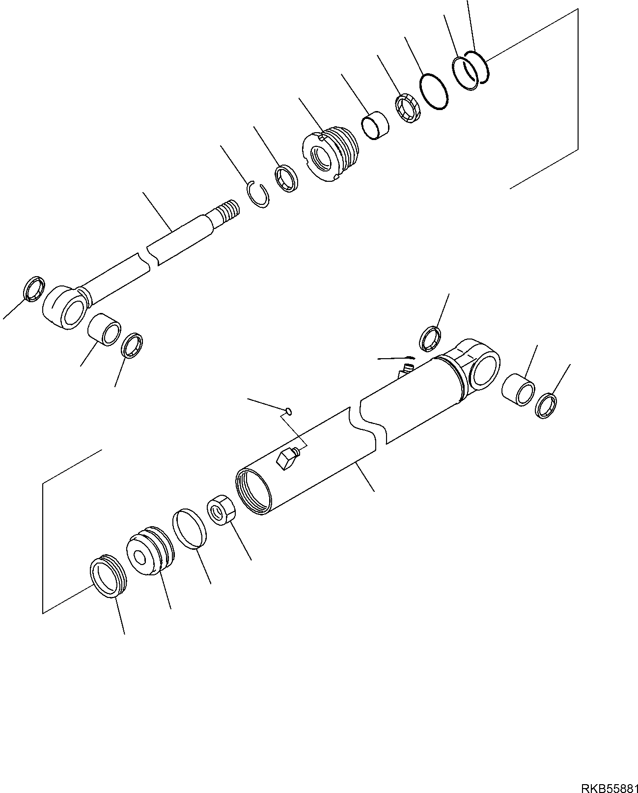 SWING CYLINDER 707-00-0Y760 KOMATSU