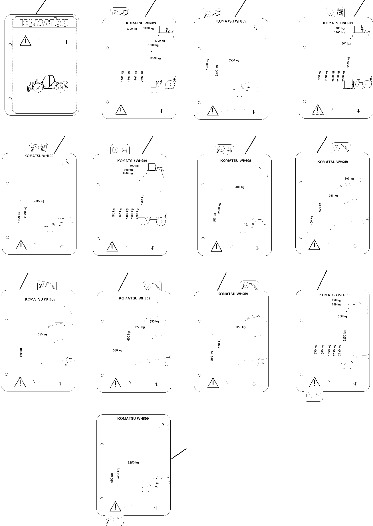 LOAD CHART 395-93-13460 KOMATSU