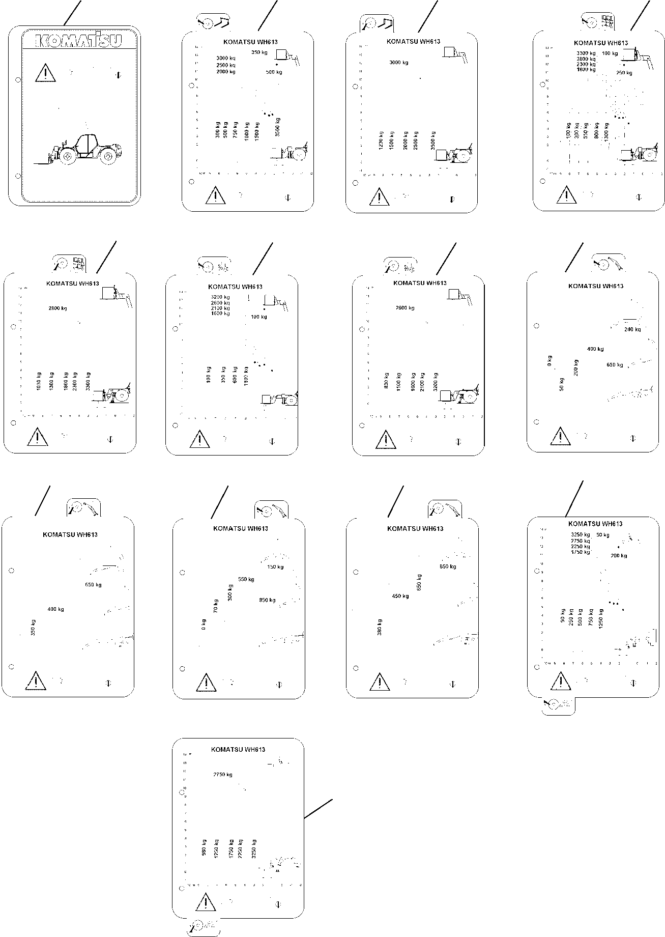LOAD CHART 395-93-13180 KOMATSU