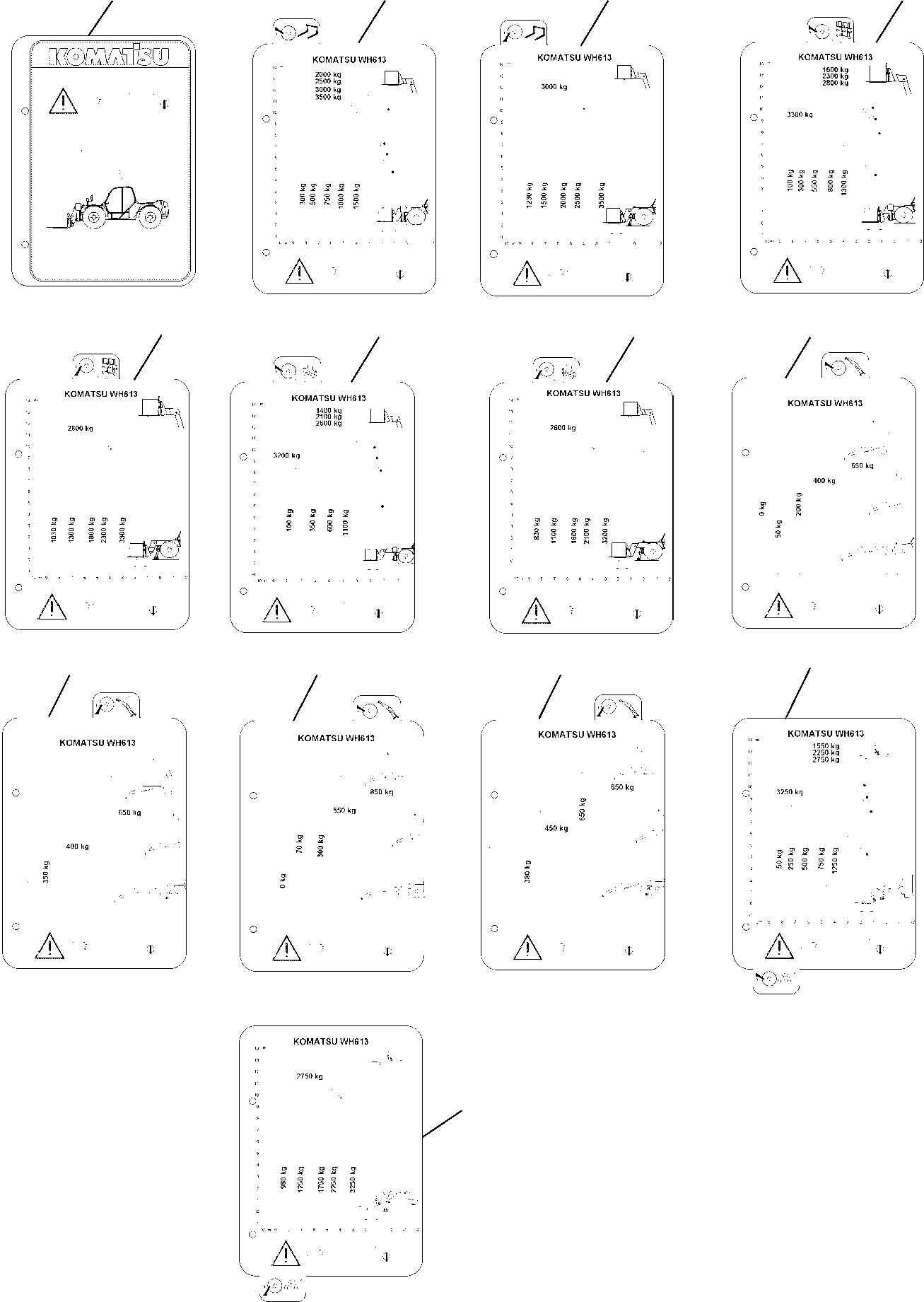 LOAD CHART 395-93-13200 KOMATSU
