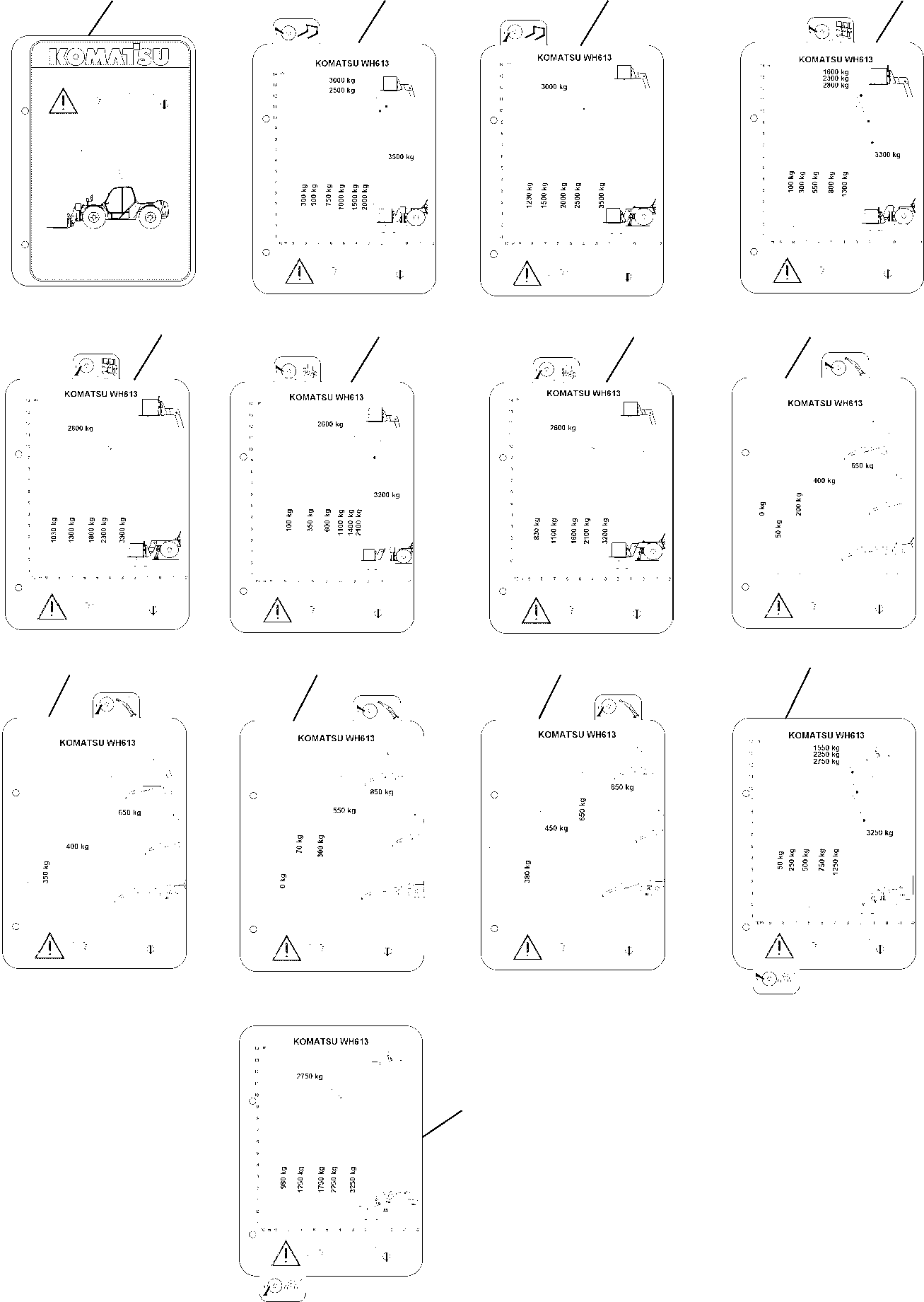 LOAD CHART 395-93-13210 KOMATSU