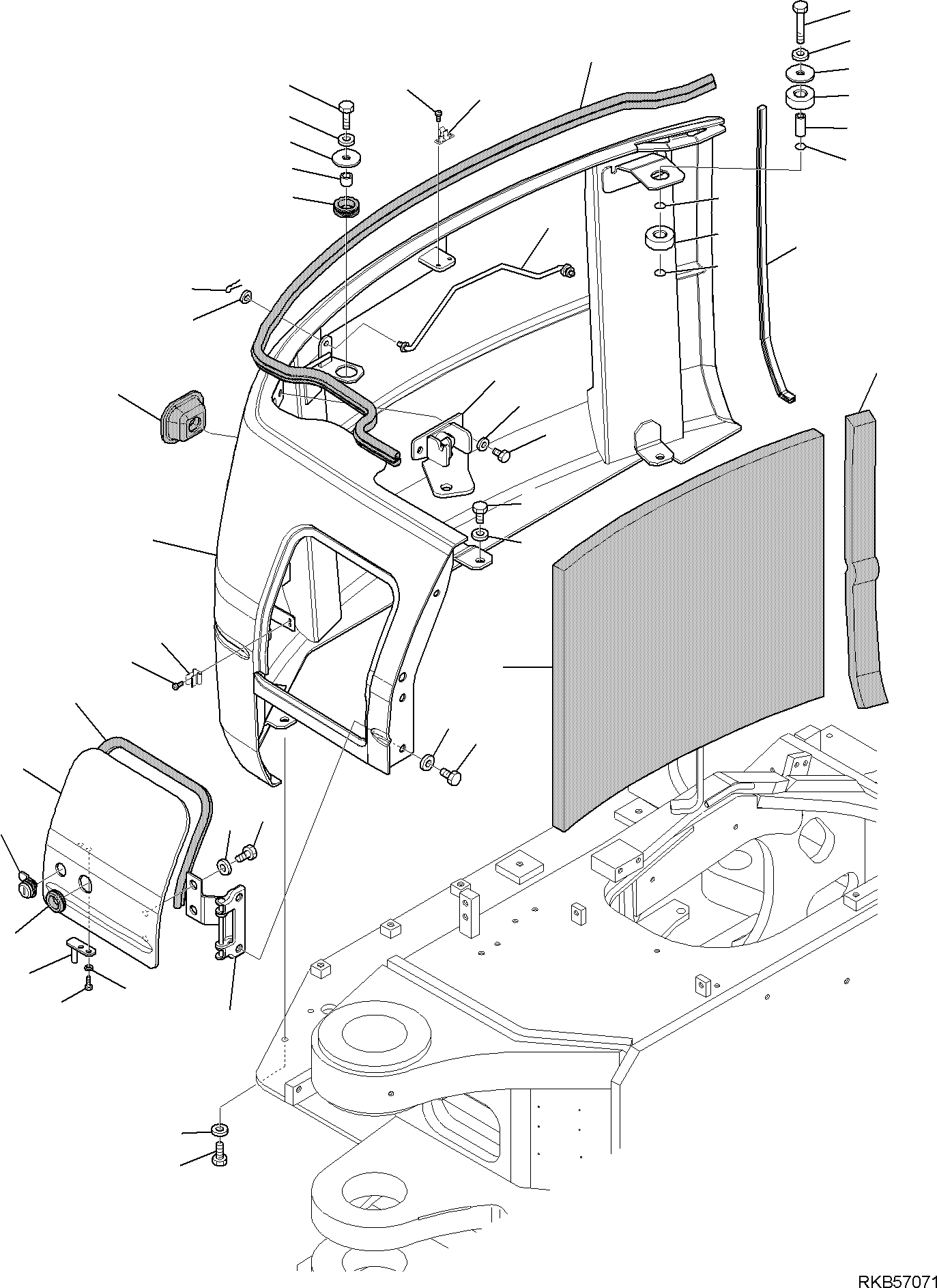 COVER R.H., ASSEMBLY 21W-46-48180 KOMATSU