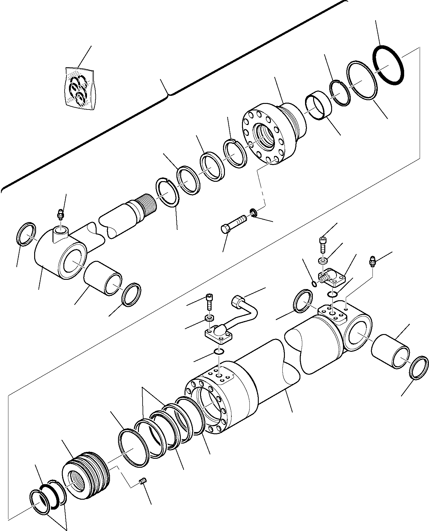 OUTRIGGER OR BLADE CYLINDER, ASSEMBLY 707-01-0S660 KOMATSU