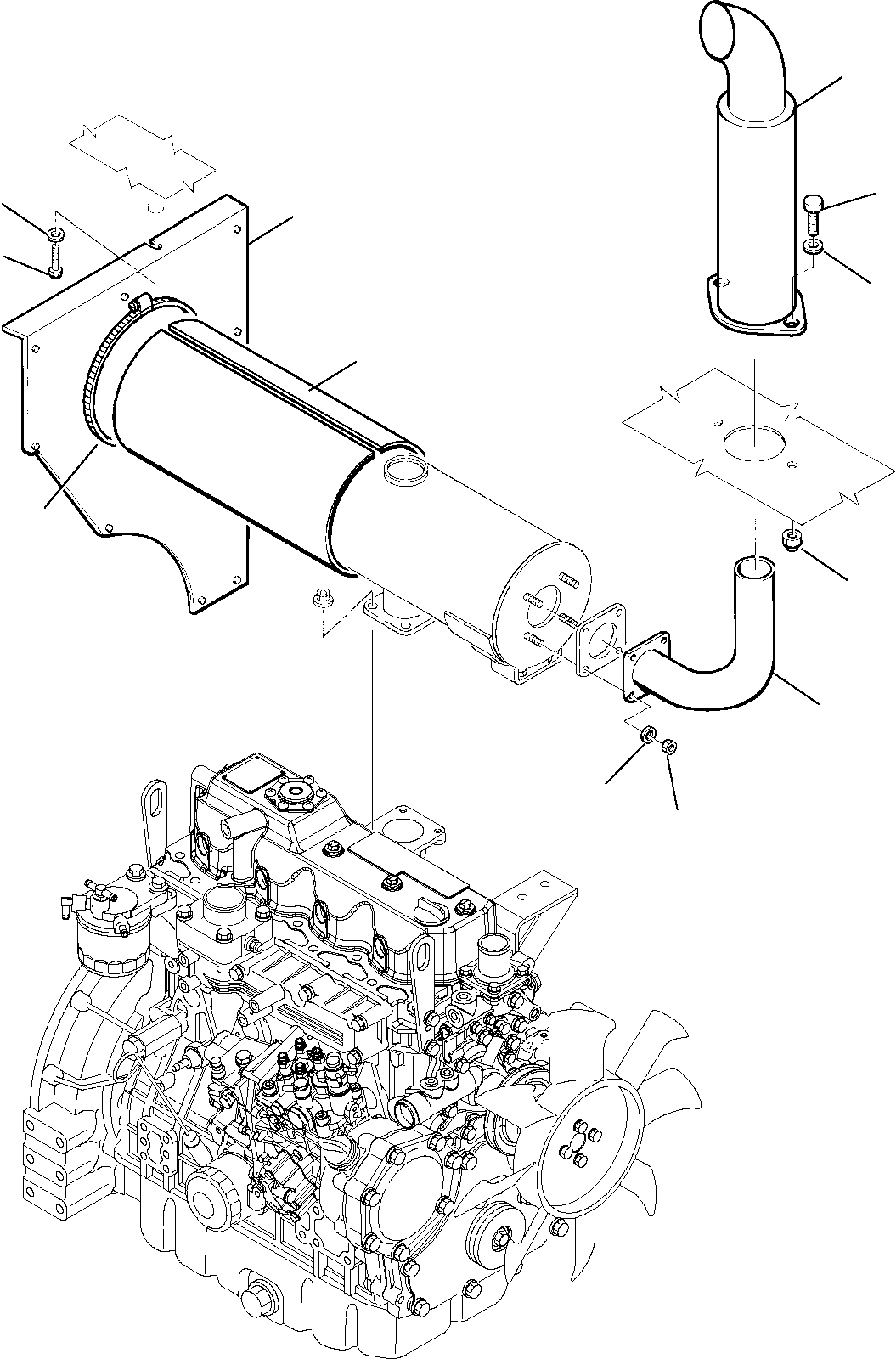 PIPE, EXHAUST, UPPER 22E-01-11231 KOMATSU