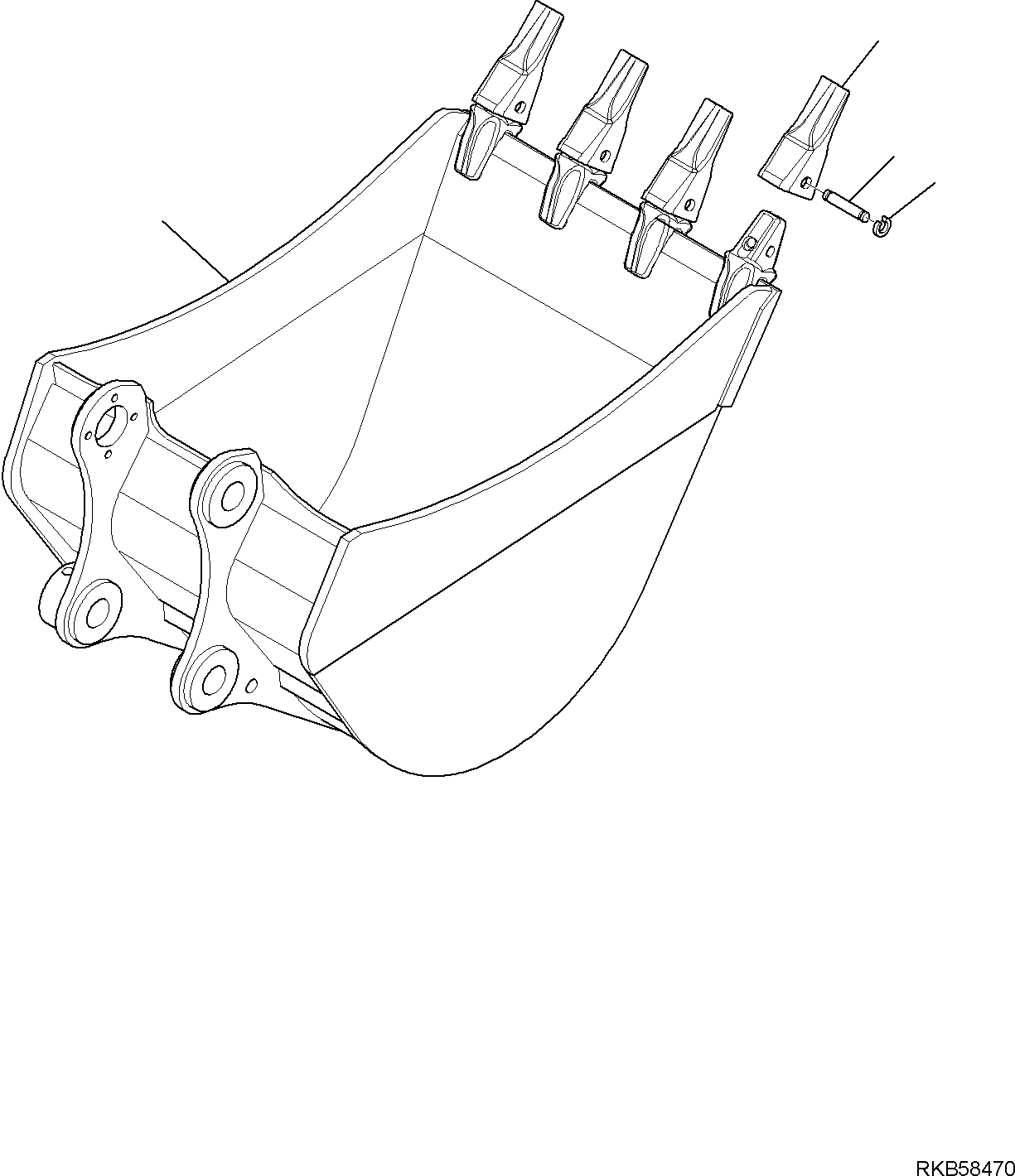 BUCKET, 650MM 21W-70-R4610 KOMATSU