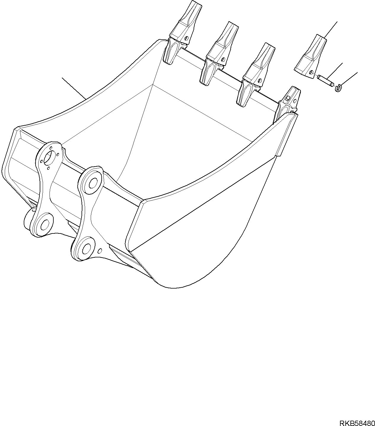 BUCKET, 750 MM 21W-920-R110 KOMATSU