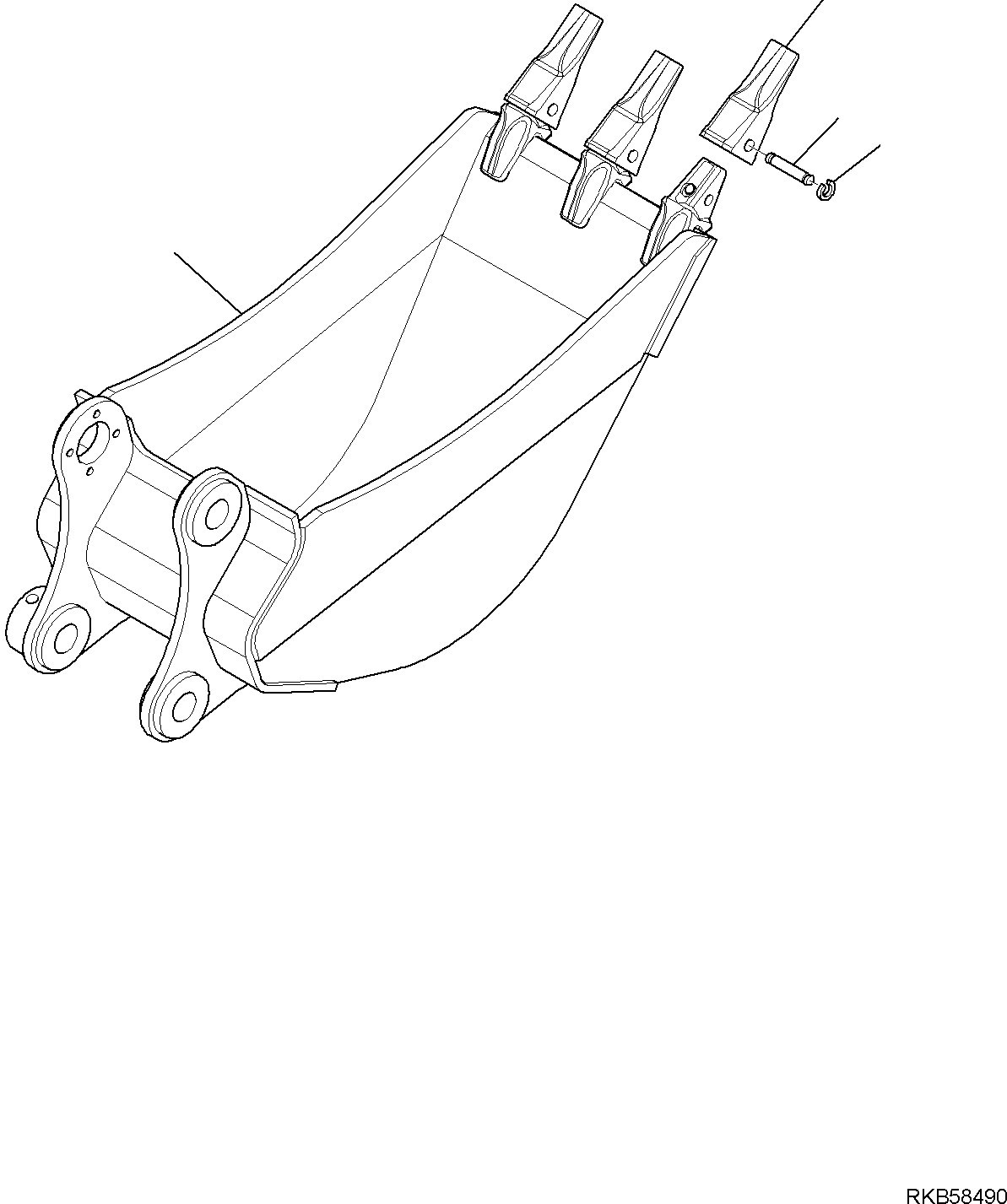 BUCKET, 450 MM 21W-926-R211 KOMATSU