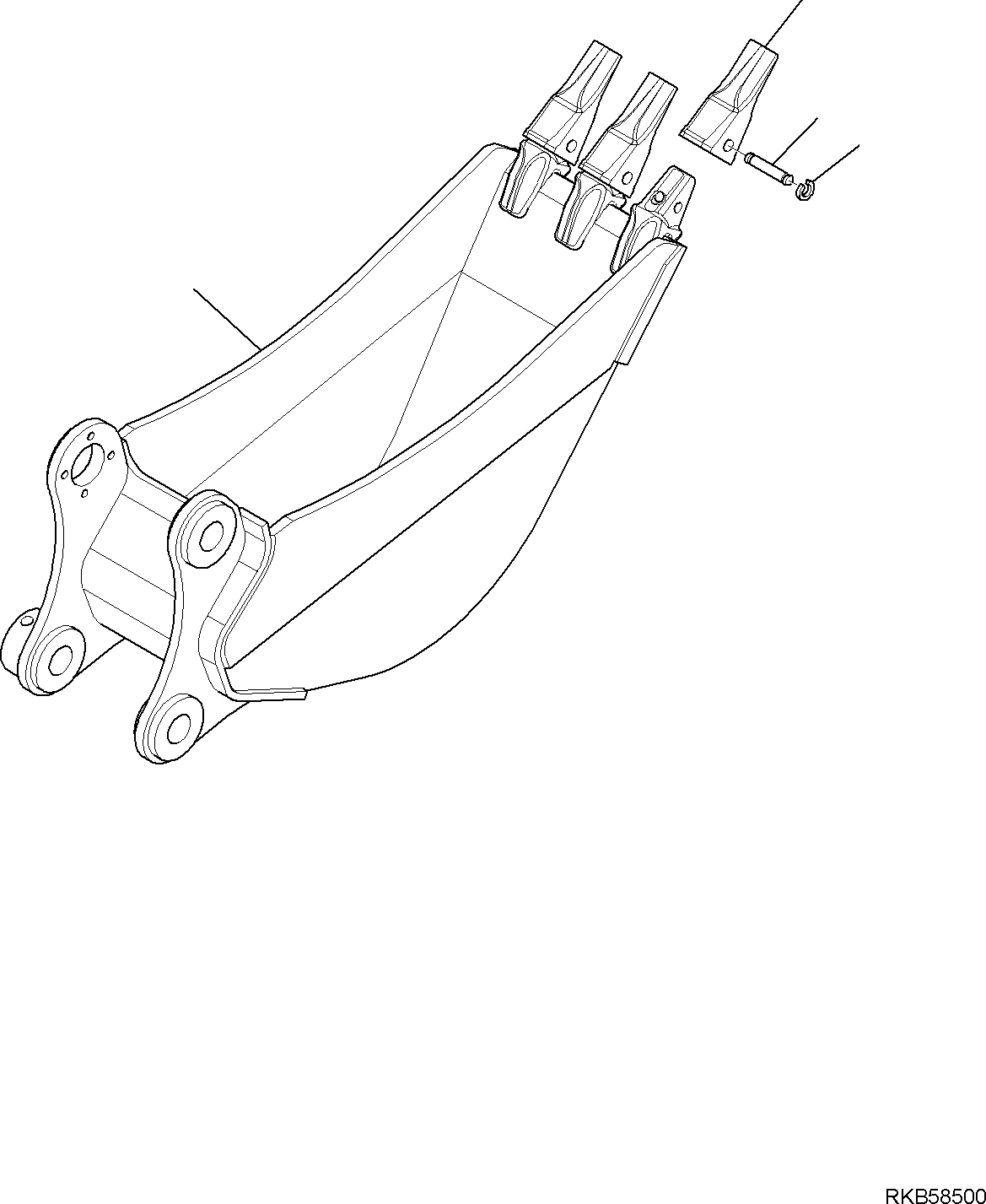 BUCKET, 350 MM 21W-926-R111 KOMATSU