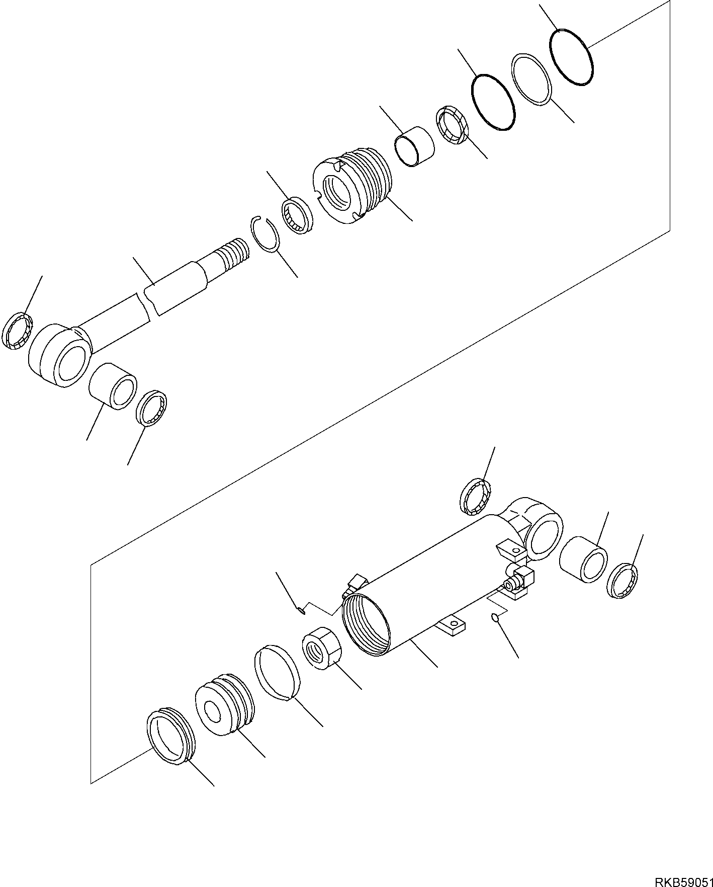 CYLINDER, ASSEMBLY 707-00-0X142 KOMATSU