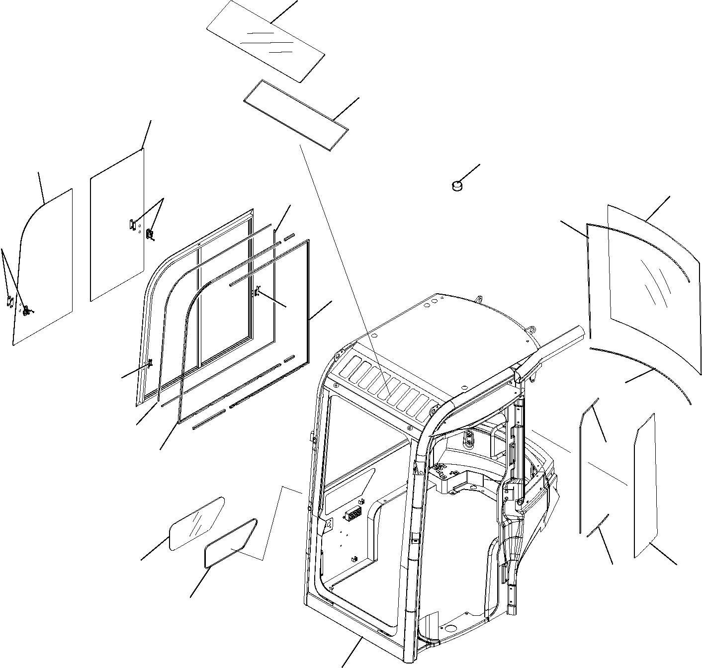 OPERATOR'S CAB, ASSY. 22J-54-R0010 KOMATSU