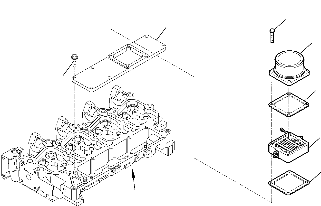 BEND, INTAKE AIR EA504054621 KOMATSU
