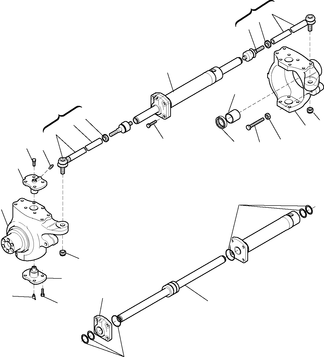 FRONT AXLE, ASSY. (42N-22-11210) KOMATSU
