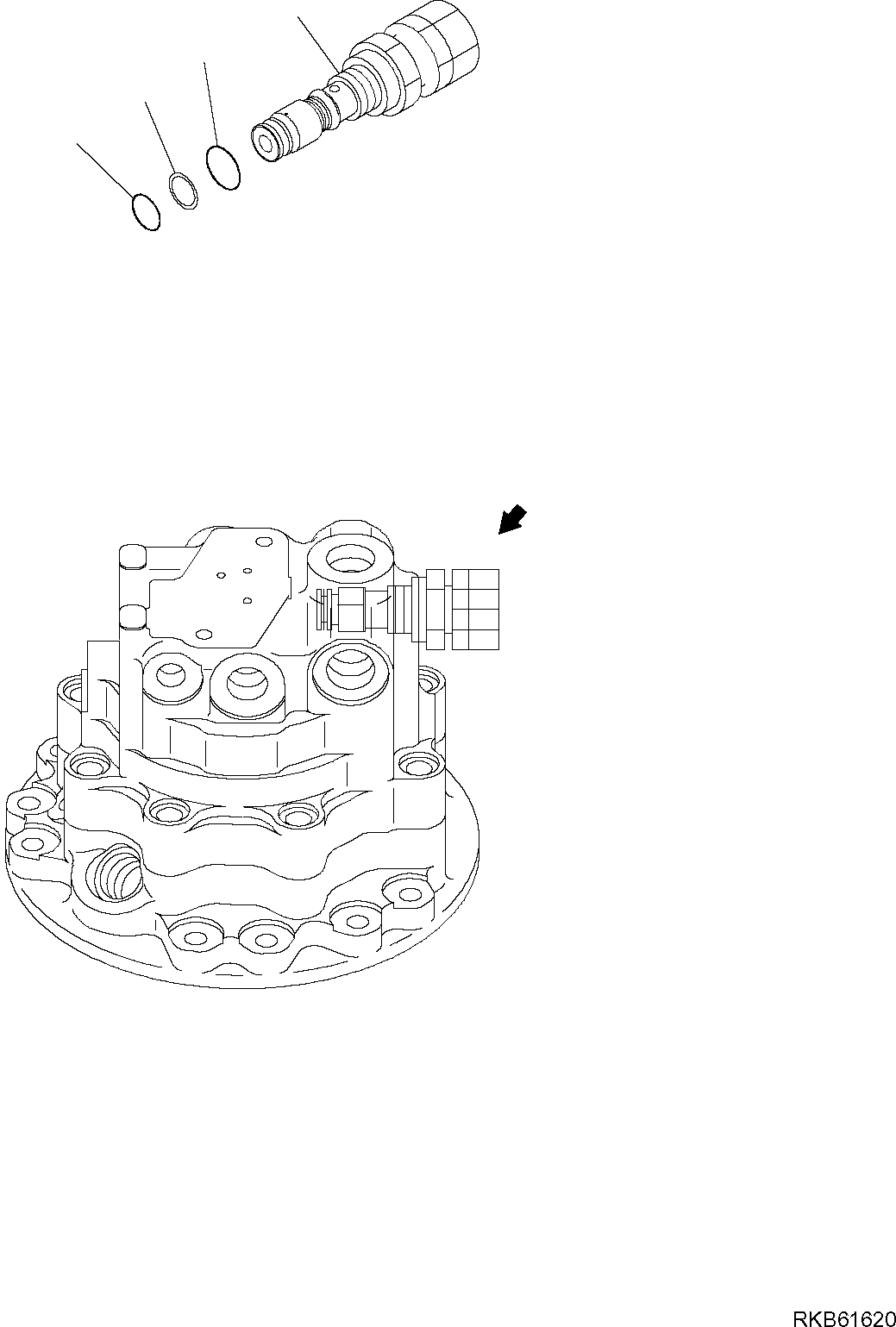SWING MOTOR, ASSEMBLY (708-7S-00260) KOMATSU