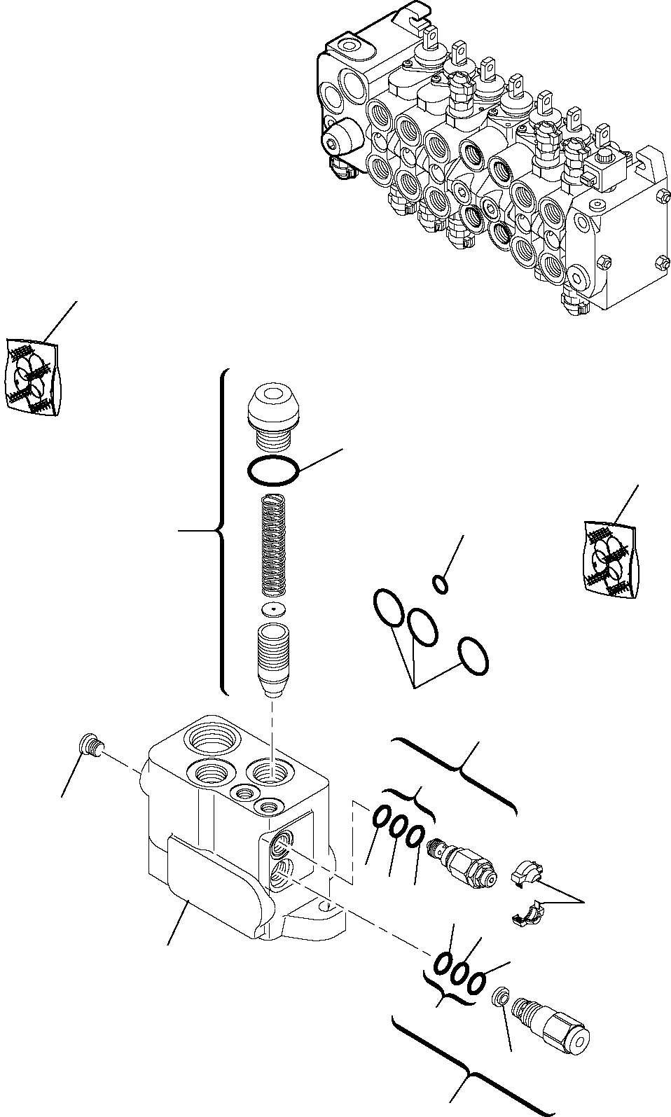 7-SPOOL CONTROL VALVE, ASSY. 42N-64-11920 KOMATSU