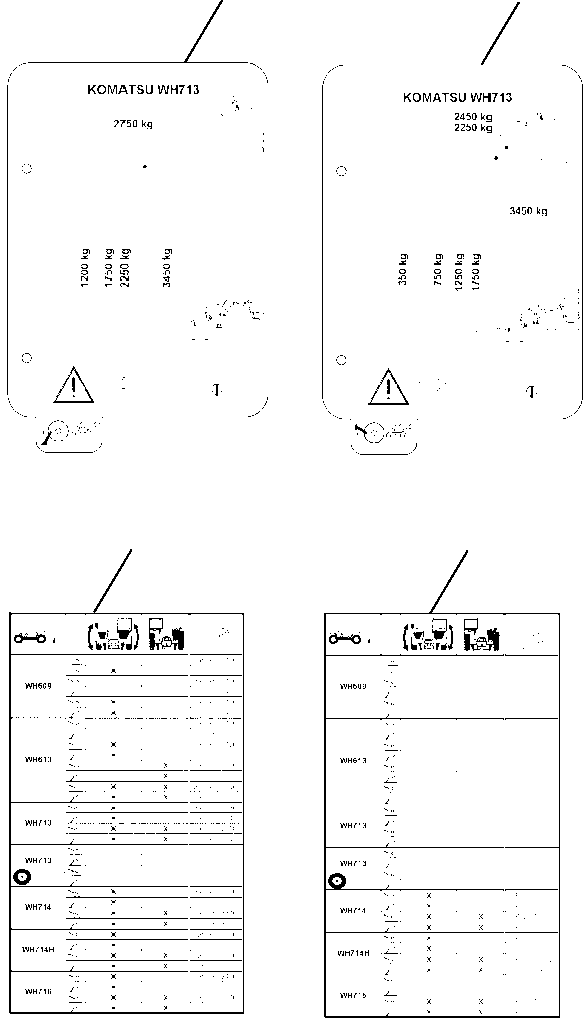 LOAD CHART 395-93-14170 KOMATSU