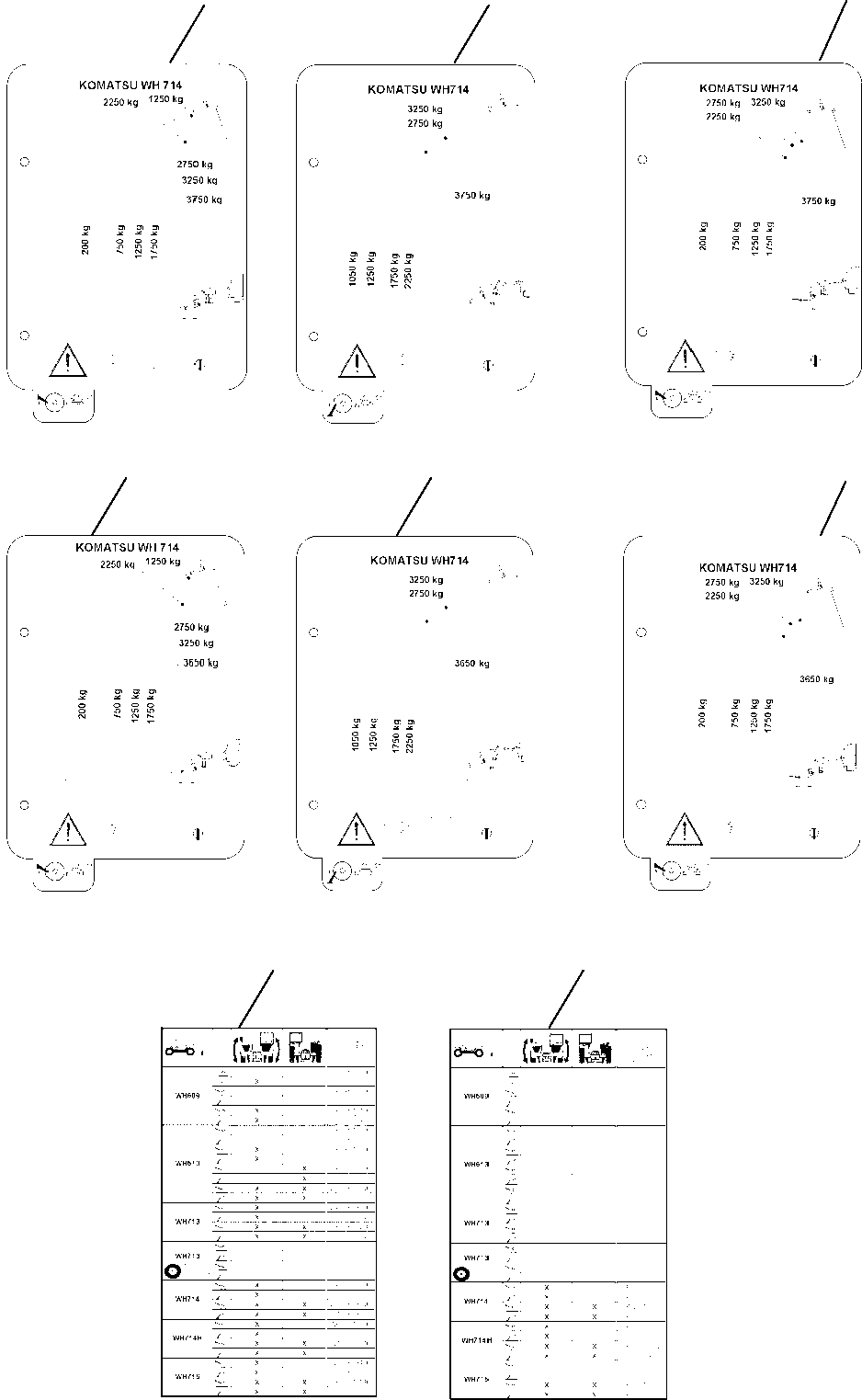 LOAD CHART 395-93-13290 KOMATSU