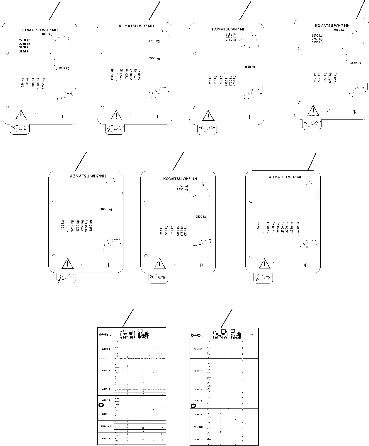 LOAD CHART 395-93-13360 KOMATSU