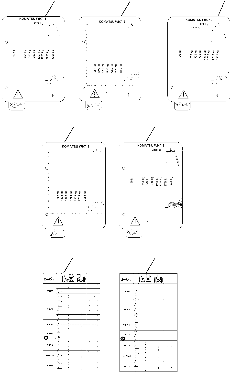 LOAD CHART 395-93-13400 KOMATSU