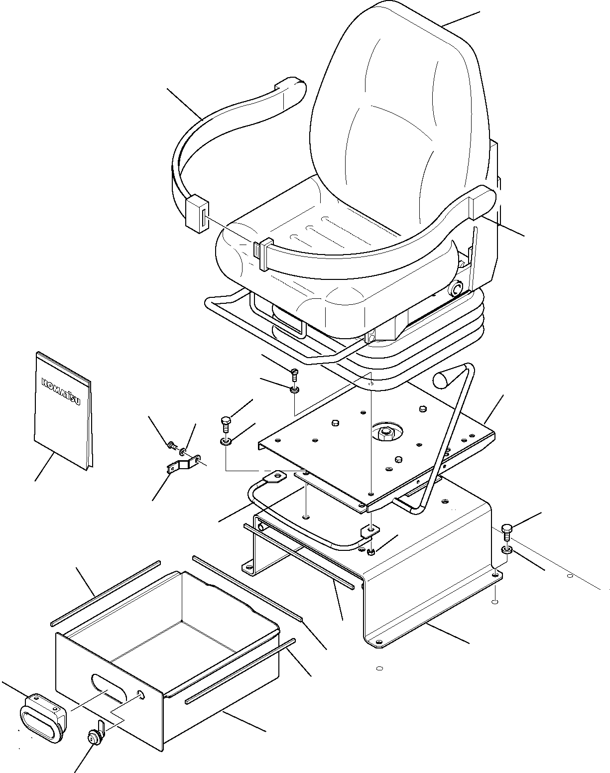 OPERATOR'S SEAT STAND, ASSY 42N-54-16560 KOMATSU