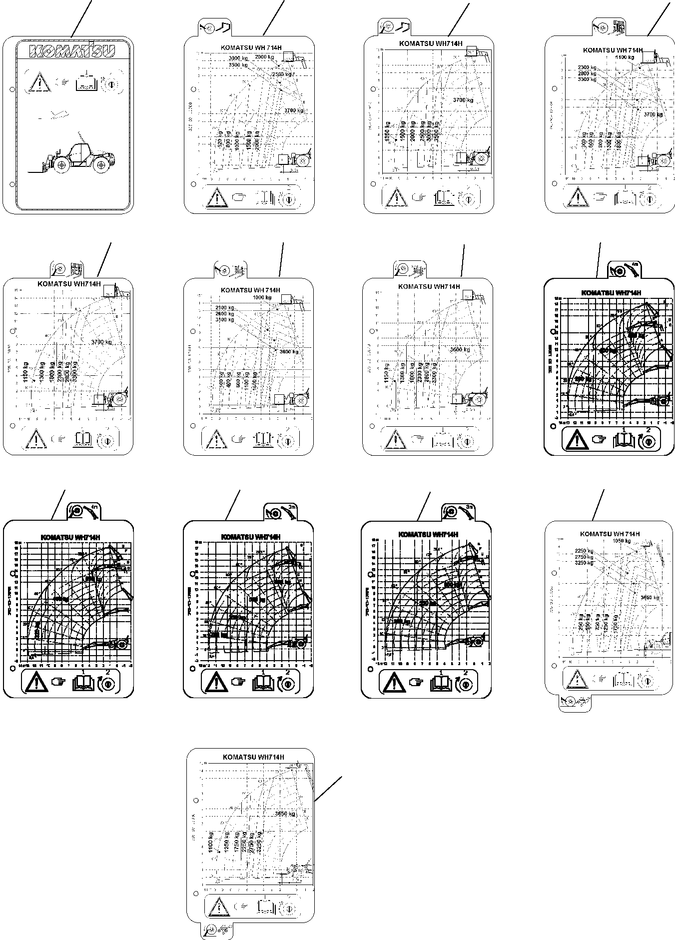 LOAD CHART 395-93-12910 KOMATSU
