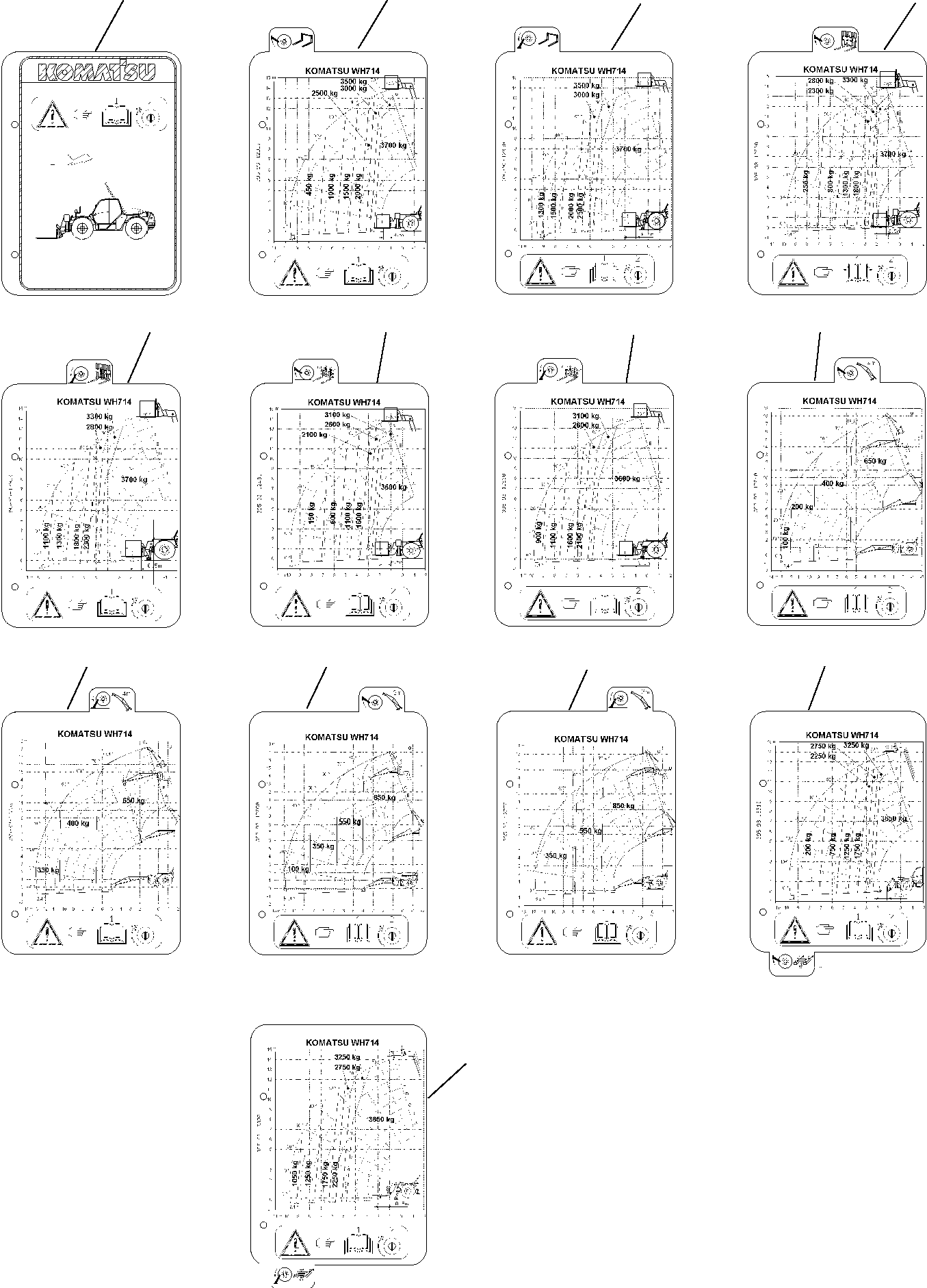 LOAD CHART 395-93-12960 KOMATSU