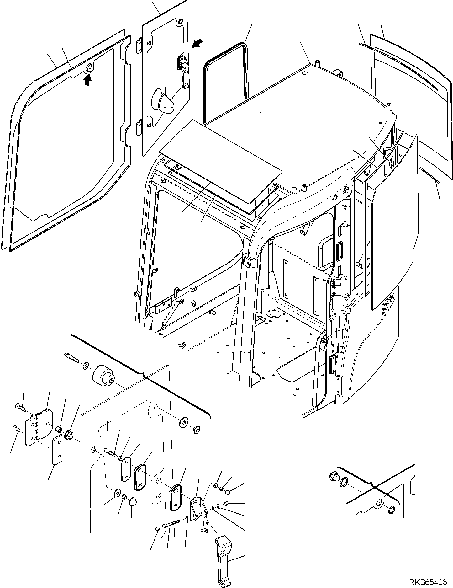 OPERATOR'S CAB 21W-54-R4C40 KOMATSU