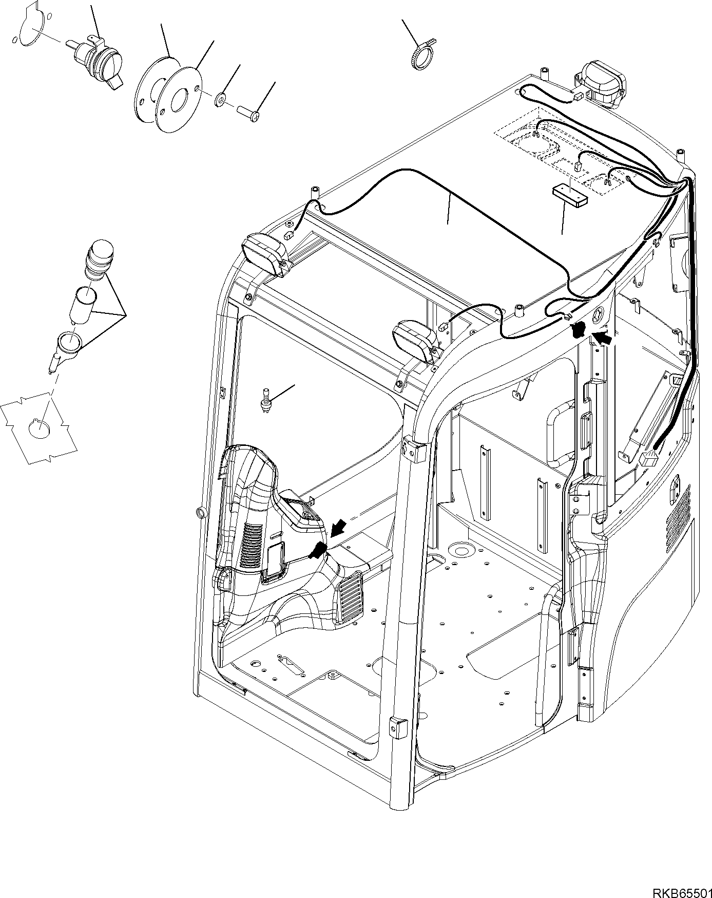 WIRING HARNESS, ROOF 22B-54-R7252 KOMATSU