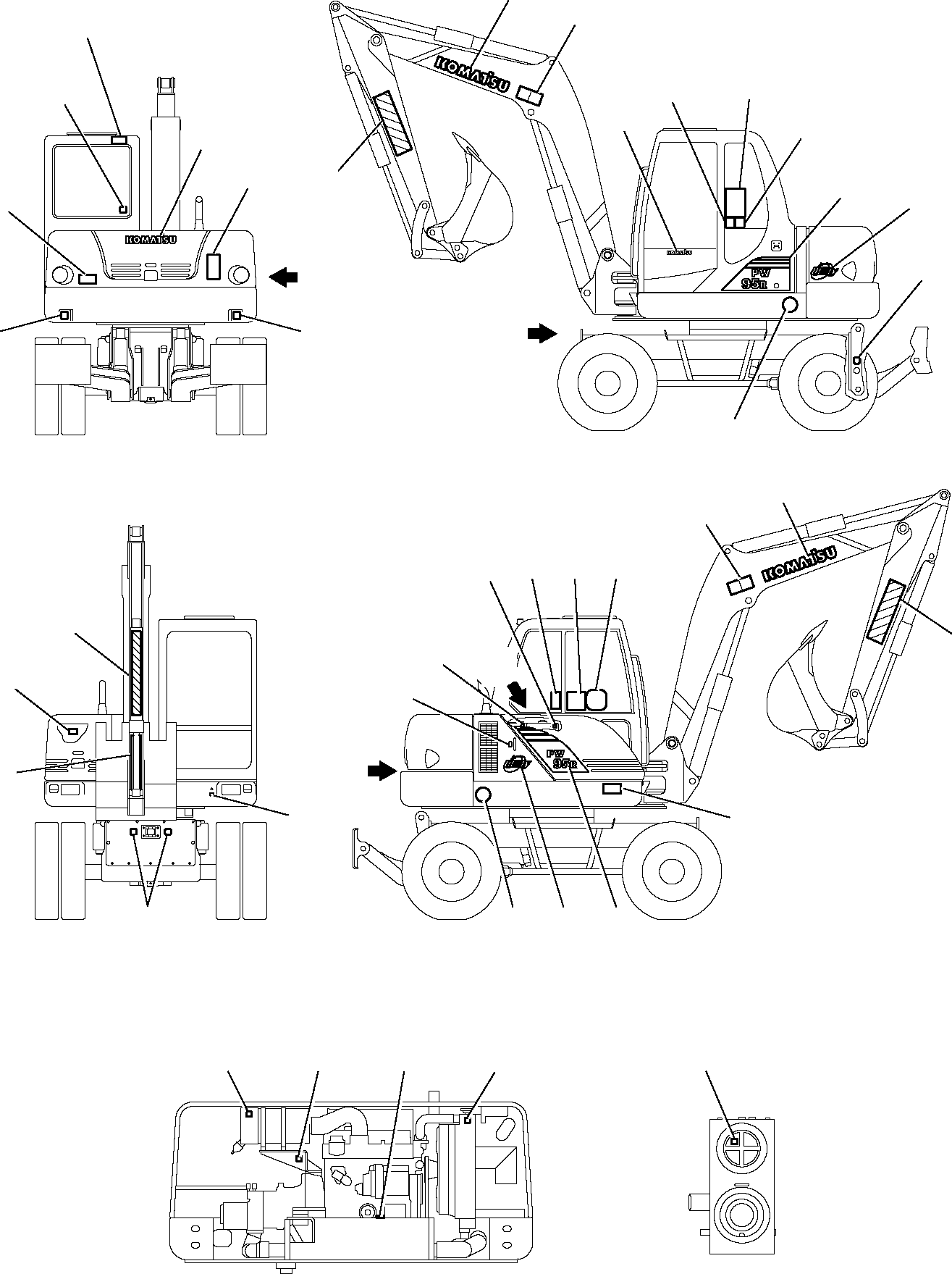 MARK PLATE KIT 21D-98-12705 KOMATSU