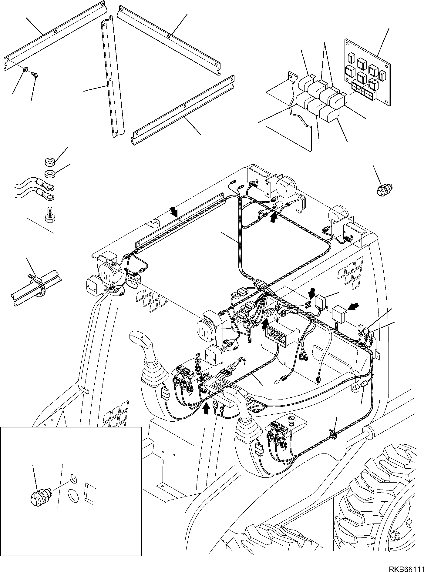 WIRING HARNESS, CAB LINE 37A-06-11732 KOMATSU